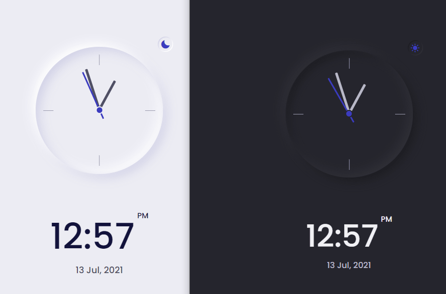 Responsive Clock Ui